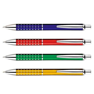Bolígrafo metálico coloreado caliente de encargo de la venta